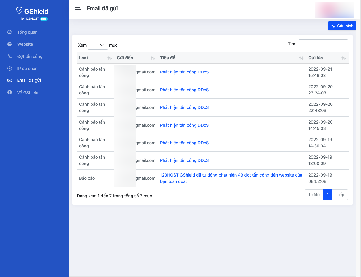 GShield Dashboard screenshot