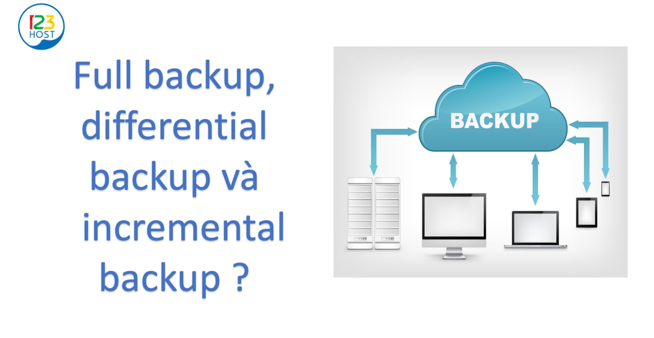 Full backup, differential backup và incremental backup là gì?
