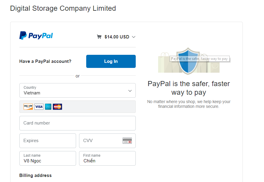 thanh toán trực tuyến bằng Paypal 